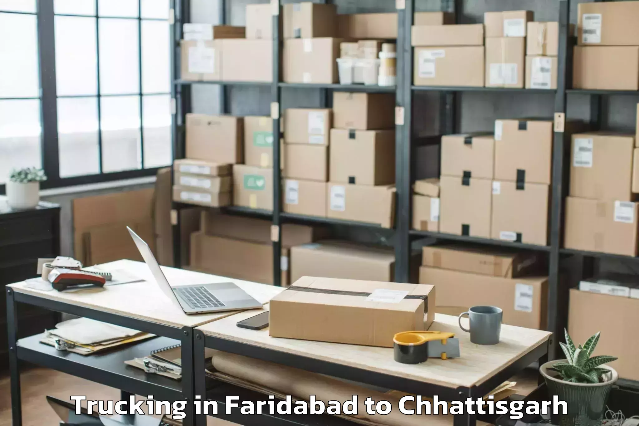 Discover Faridabad to Korba Trucking